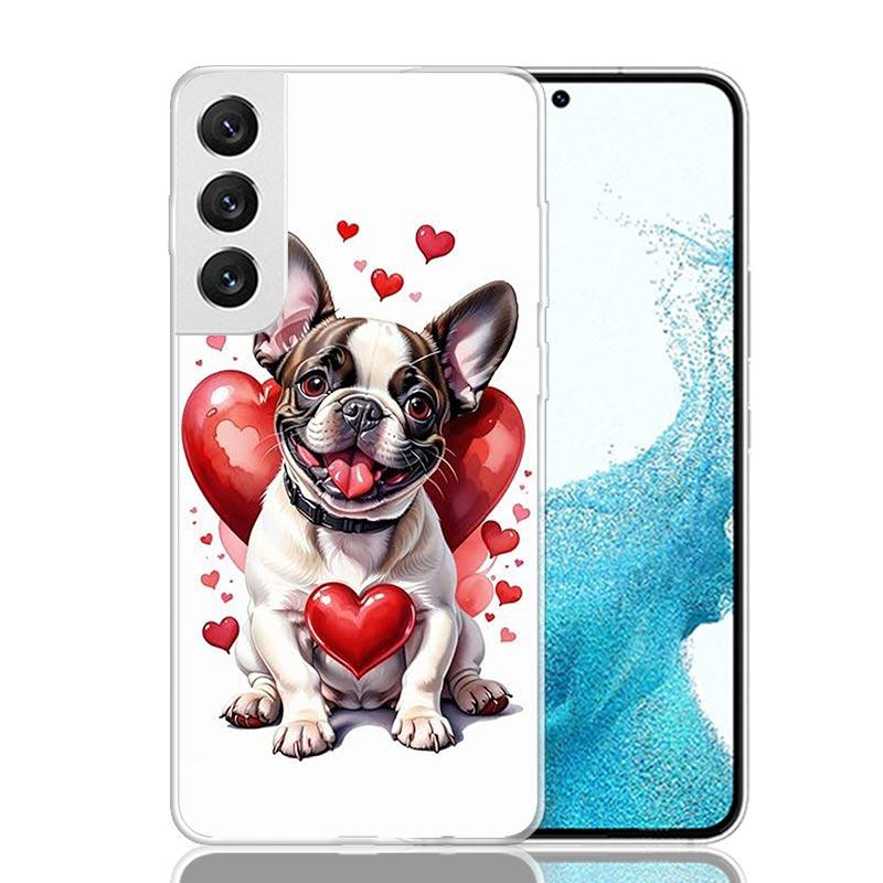 Милый Щенок Сердце Собаки Чехол для Телефона Для Samsung Galaxy S26 S25 Edge S24 S23 FE S22 Ultra S21 Plus S20 + Fundas Cover Coque Galaxy