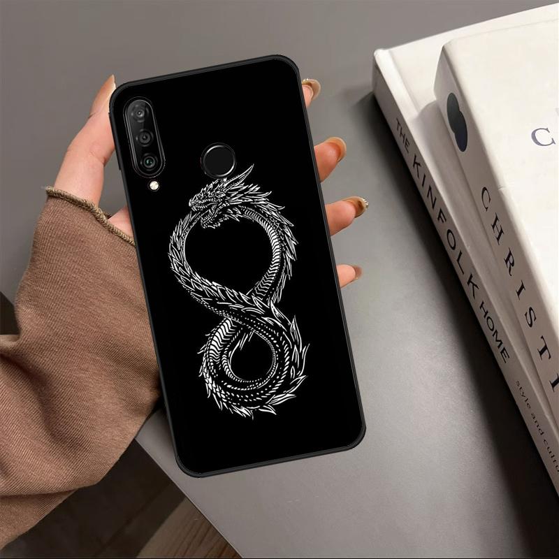 Темная тема «Дракон» для Huawei Nova Y72 Y90 Y60 Y70 Y91 Y61 Y73 3i 7i 8i 11 12i 9 10 SE P20 P30 Pro P40 Lite Чехол