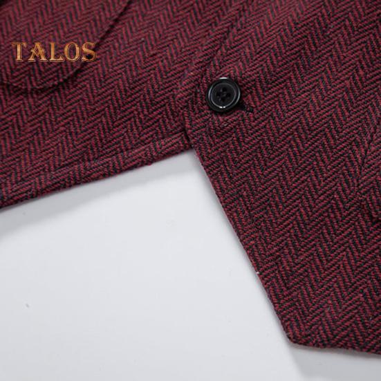 Мужской жилет с лацканами, без рукавов, однобортный, приталенный жилет с карманами с клапанами, однотонный деловой жилет, пальто