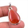 Натуральный сердолик, ручной работы, кулон из стерлингового серебра 925 пробы, 1,50" I7L43