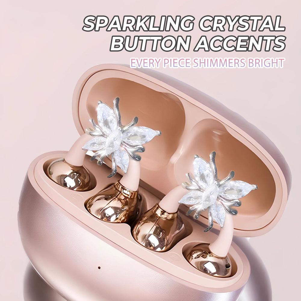 Беспроводные наушники-клипсы Bluetooth 5.6 с открытым ухом, стереонаушники-каффы в виде бабочки для спорта, активного отдыха, путешествий, модный подарок для женщин