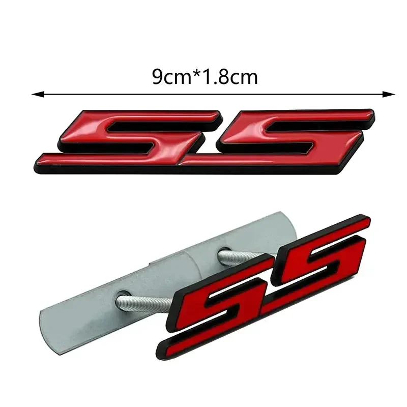 AABHC1 Car Front Grille Emblem Auto Trunk Sticker for Chevrolet SS Logo Camaro Cavalier Onix Cruze Aveo Silverado Exterior Accessories