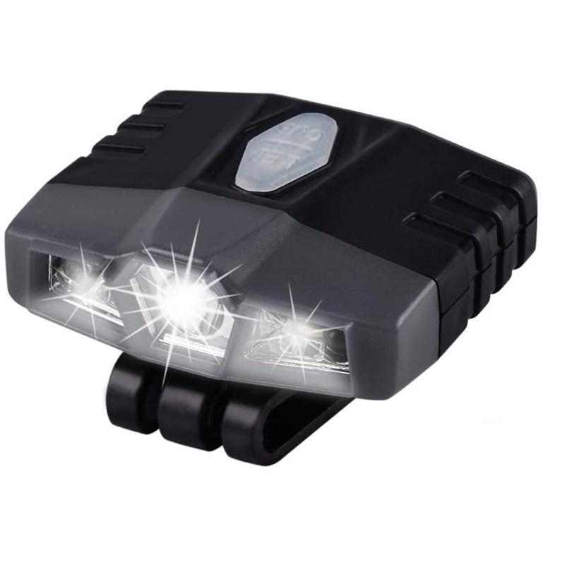 Ultra Bright Mini Rechargeable Head Lamp Cree LED Clip On Cap Light Waterproof Hat Light Flashlight Headlamp for Fishing Camp