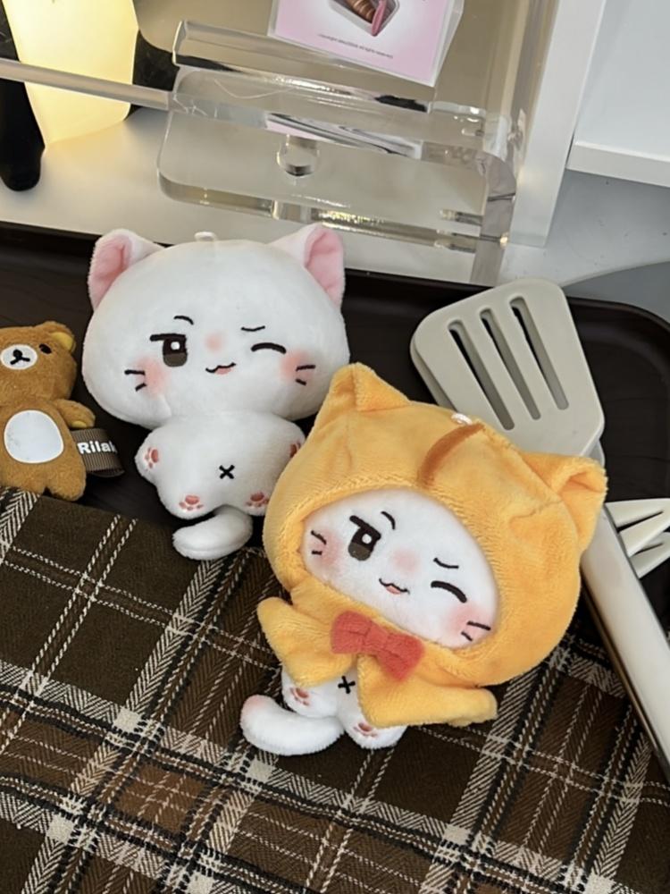 Kawaii Girl Animal Body Pink Hair Cosplay Plush Stuffed Printed Body Anime Cartoon Cosplay Pendant Mascot 10cm Gift Fans