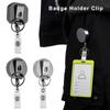 Metal Retractable Key Ring Retractable Key Chain ID Card Badge Holder Badge Reel Clip Lanyard Clip