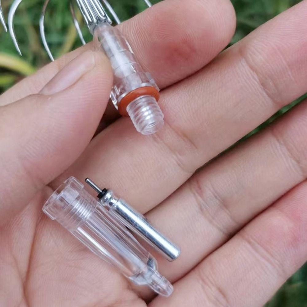 Светодиодная приманка в форме ромба с крючком, разноцветный рыболовный крючок для кальмара, портативный рыболовный фонарик