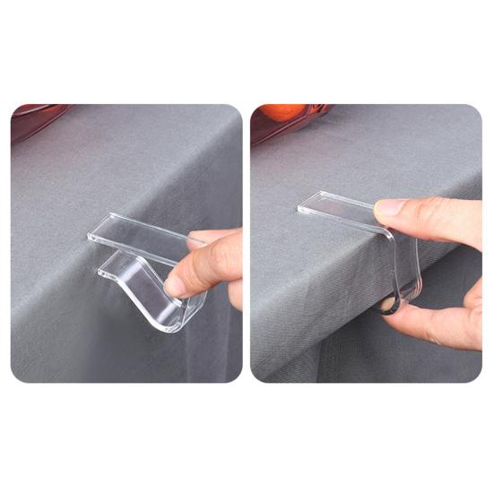 8/12 шт. Прозрачные зажимы для скатерти Мини-размер Нескользящие Широко используемые Прозрачные держатели для скатерти Зажимы для покрытия стола
