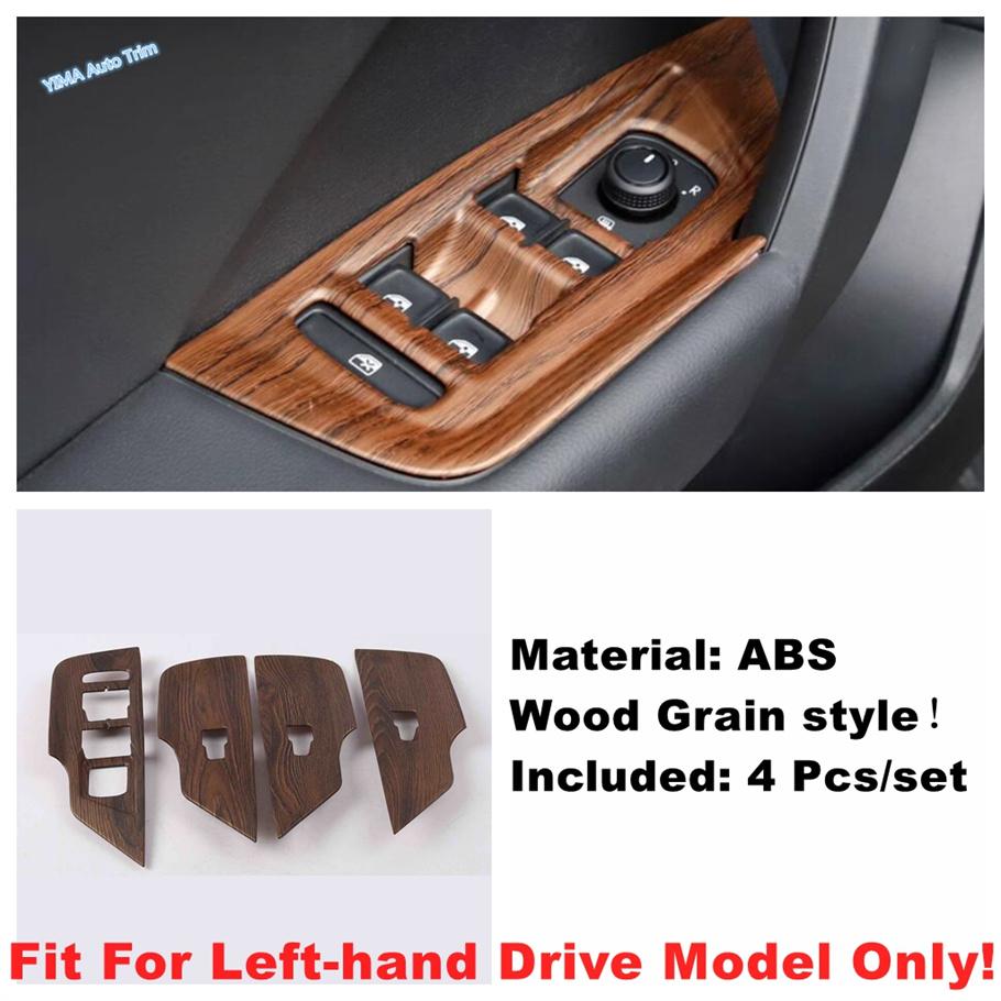 Wood Grain For VW Volkswagen Tharu / Taos 2018 - Auto Window Lift / Glove Box Button / AC Air Outlet Accessories Cover Trim