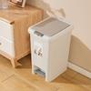 Garbage Can Durable Construction Large Capacity Wide Opening Easy To Clean Trash Can Waste Bin with Stepping Pedal