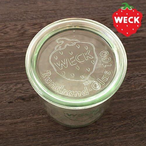 WECK Glass Canister, Molded Shape, 300ml, Heat Resistant up to 80C, Made in Germany, W11 x H7.3cm, WE-741