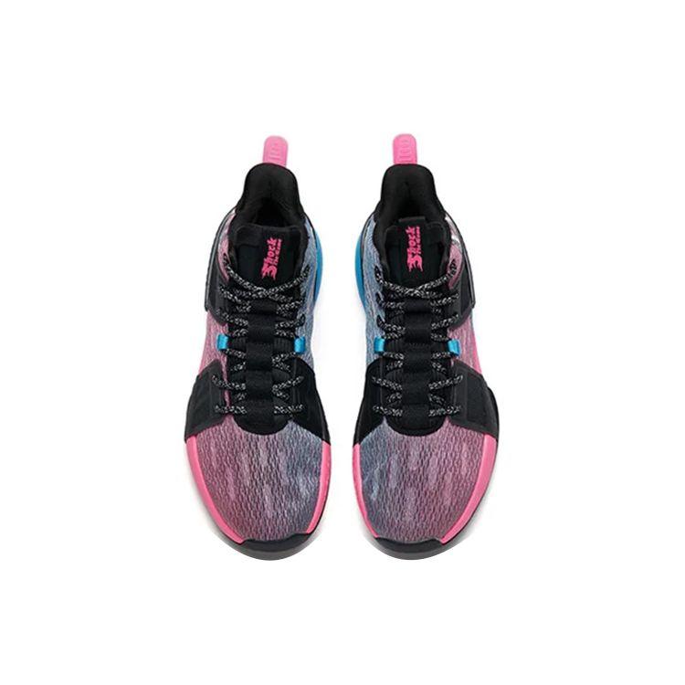 Anta Shock 3 High-Top Basketball Shoes Men Basketball Shoes Black Pink Blue 112131605S-1