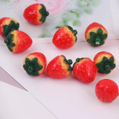 3D Серьги-брелоки Клубника и Подвеска из Смолы DIY Аксессуары