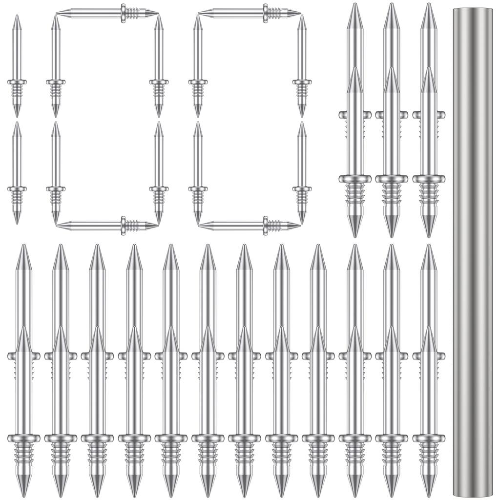Double-Head Skirting Thread Seamless Nail Metal Skirting Line Without Marks Nail Rust-Proof No Trace Skirting Thread Screws Set
