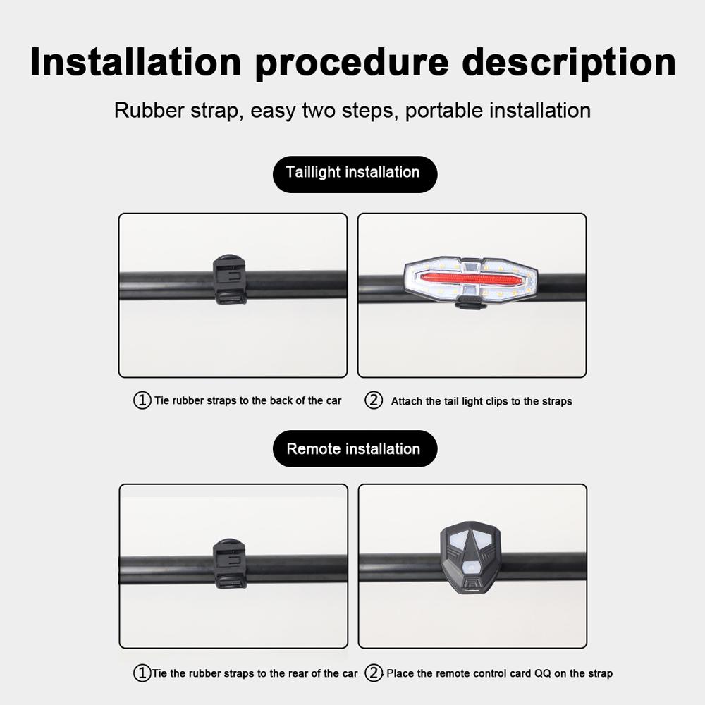Задний фонарь для велосипеда Компактный размер Ночной велосипедный фонарь Двухцветный задний фонарь для велосипеда Непромокаемый задний фонарь для велосипеда