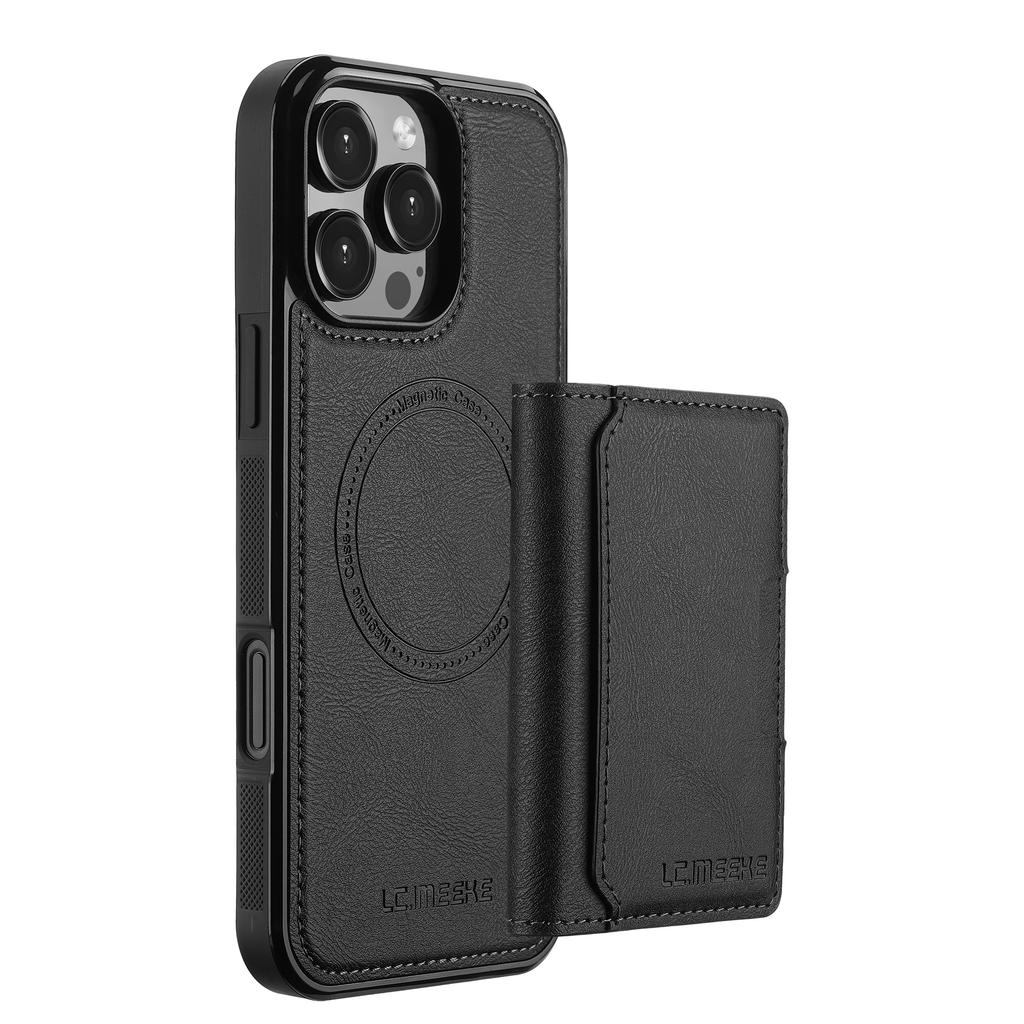 Съемный чехол-кошелек для iPhone 16 Pro Max 15 14 Plus 13 12 11 XS XR X 7 8 SE 2022 2020 2024 С держателем для карт MagSafe