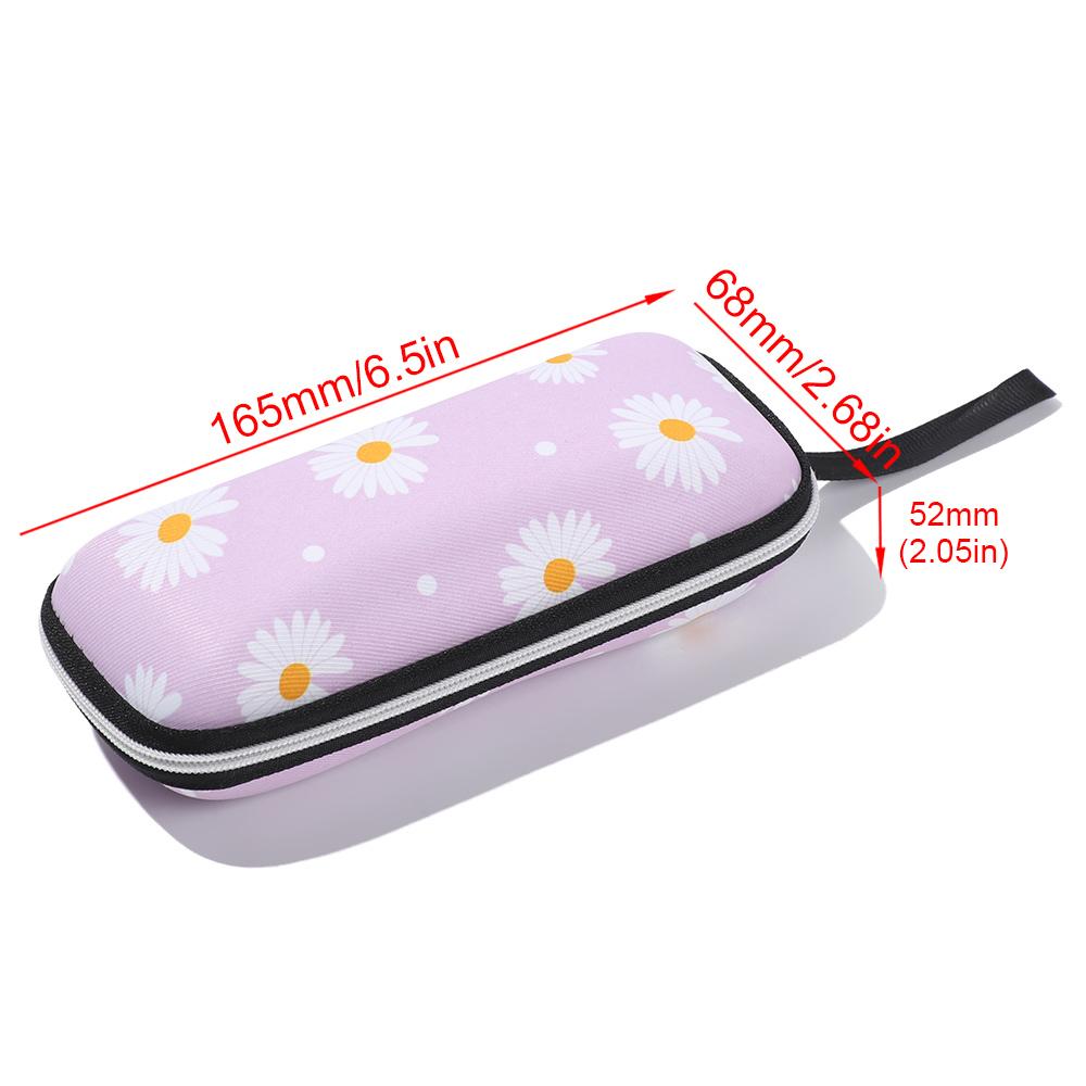 Men EVA Zipper Waterproof Glasses Holder Eyeglasses Case Large Capacity Glasses Box Fresh Daisy
