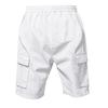 Men's Multi-Pocket Work Shorts Sweatpants Casual Loose Solid Colour Linen Drawstring Five Pants