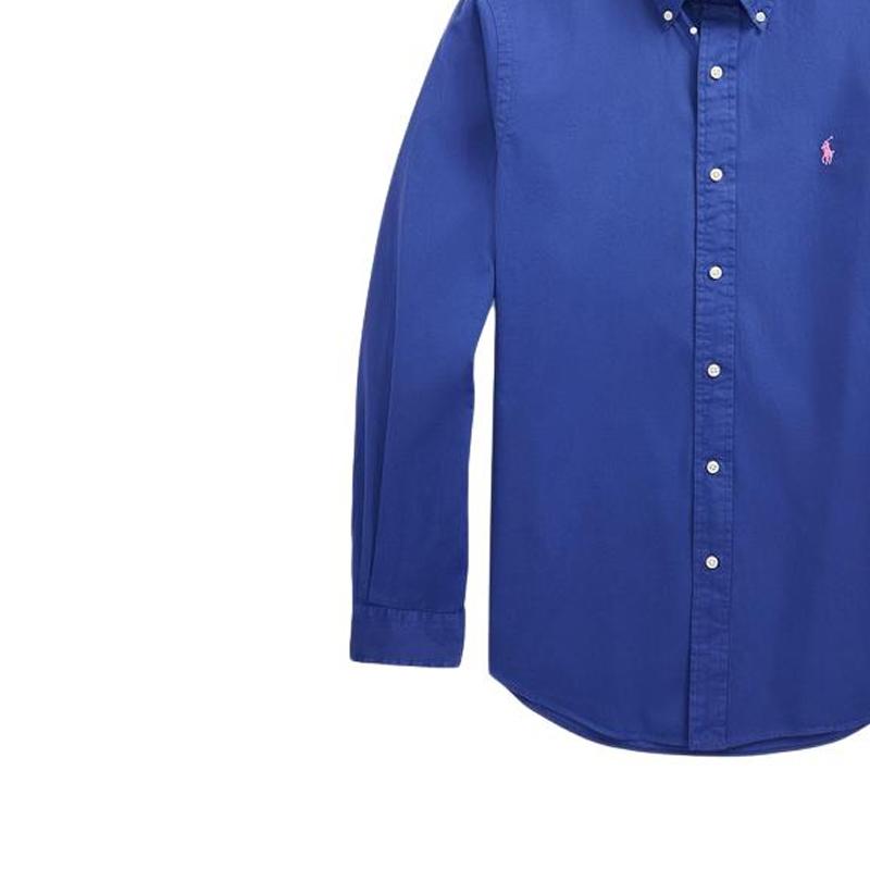 Polo Ralph Lauren Рубашка мужская SS24 Синяя MNPOWOV16823459-400