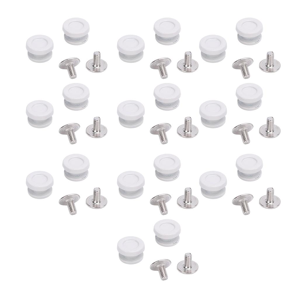 20 Sets Shoelace Rivets 9x5mm Eyelet Buttons 2.5x5.5mm Crossed Screws Shoe Lace Fastener Set Black