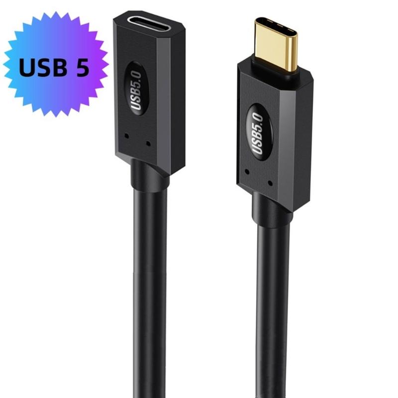 Удлинительный кабель USB5 Type C, 80 Гбит/с, передача данных, двойной дисплей 8K, тройной дисплей 16K 144 Гц, зарядка 240 Вт для ноутбуков, мониторов