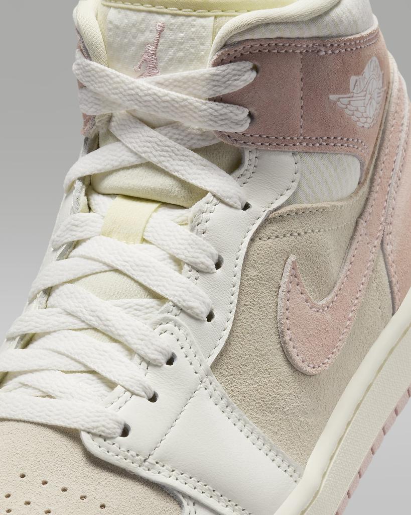 FQ1926-161 Nike Air Jordan 1 Mid SE Кокосовое молоко Парус Легендарный Розовый (Женский)