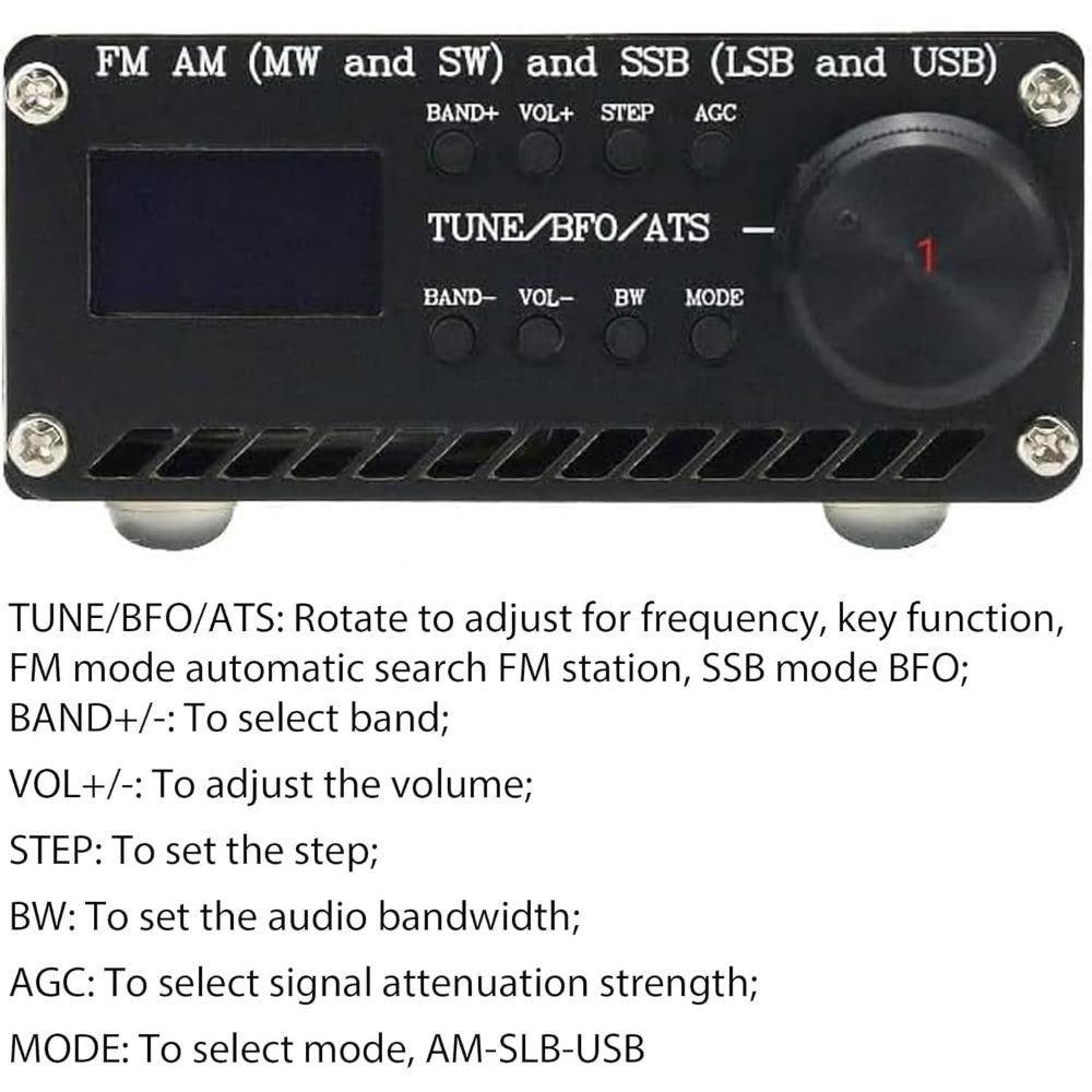 Полнодиапазонный радиоприемник ATS-20 Si4732, портативное коротковолновое радио, поддерживает FM/AM/LW/SW, встроенный динамик и антенна