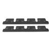 2 Pairs Stove Counter Gap Covers Black Color 35x10CM Adjustable Stove Gap Guard for Kitchen