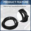 INFINAUTO Engine Silicone Vacuum Tube Hose 5FT 1/16" 2mm ID 2.5mm Thickness Vehicle Vacuum Line Silicone Black High Temperature
