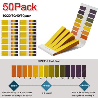 10-50 упаковок тест-полосок для измерения pH, полный измеритель pH, контроллер pH, 80 полосок в упаковке, 1-14-й индикатор, лакмусовая бумага, набор для проверки на загрязнение воды