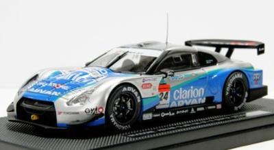 Ebro Wood One Advan Clarion Super GT500 2008 Готовый продукт 1/43 GT-R #24 Серебристый/Синий