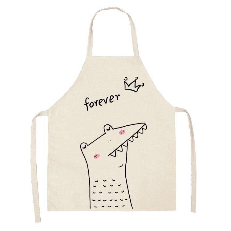 Children's Stick Figure Apron Cartoon Linen Apron Aprons for Women Baking Accessories Apron for Men Cooking Accessories Tablier