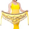 Хип-шарф для танца живота, золотые монеты, костюм для танца живота, юбка, пояс с запахом