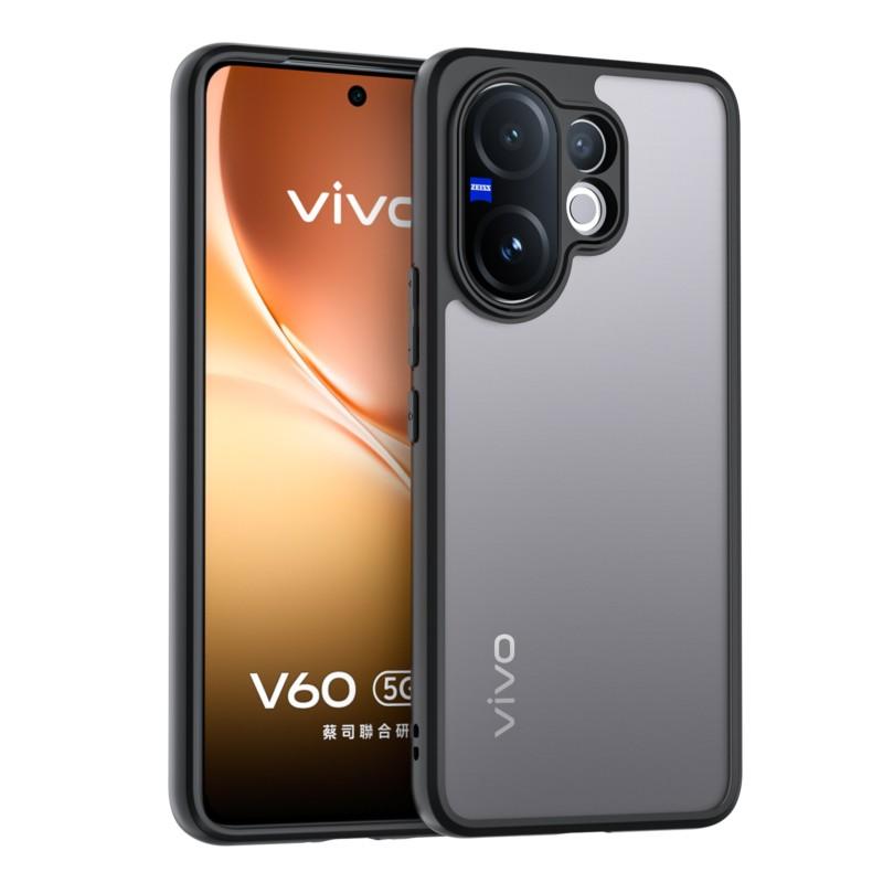 Для vivo V60 5G чехол Для Чехол для vivo V60 5G ТПУ чехол Простой черный матовый чехол Чехол для телефона с защитой от отпечатков пальцев Для vivo V60 5G