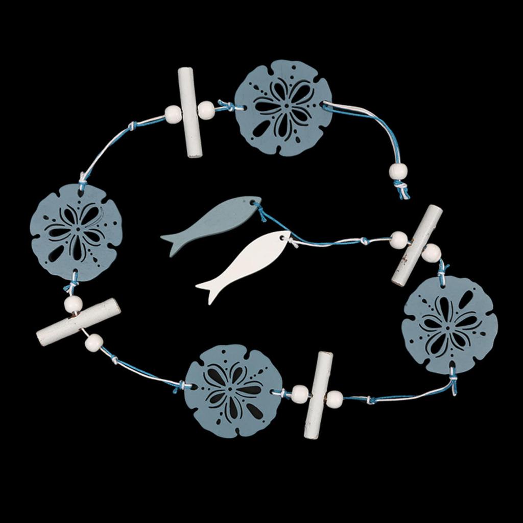 Mediterranean Style Decorative Pendants Starfish Fish Wooden Crafts Creative Home Living Room Bedroom Wall Decorations