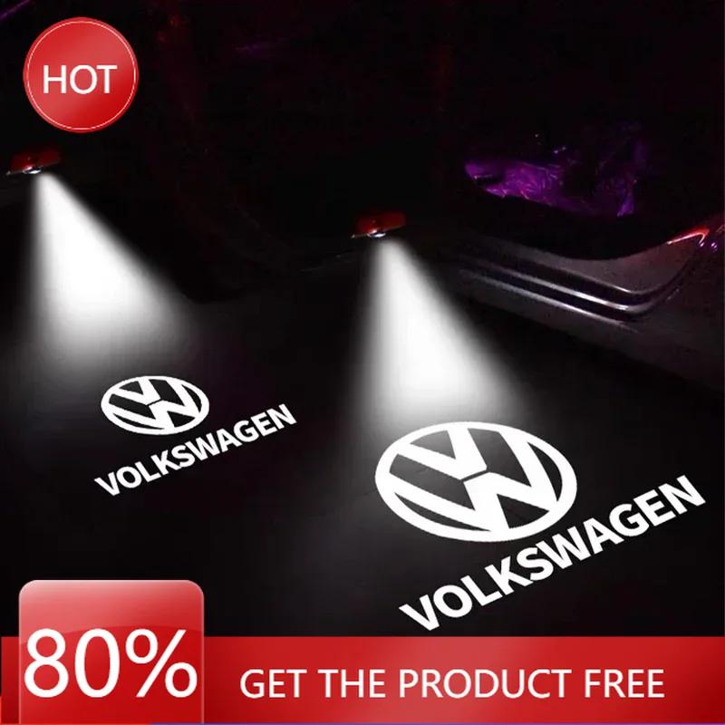 2025 Горячие 2 шт. Светодиодная подсветка эмблемы двери автомобиля Лампа приветствия Беспроводной лазерный проектор Для VW Volkswagen Golf Polo Passat Touran Jetta ac