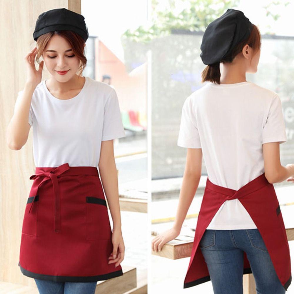 Dacron Half Apron Waterproof Waist Aprons New Short Half Waist Apron  Women Men