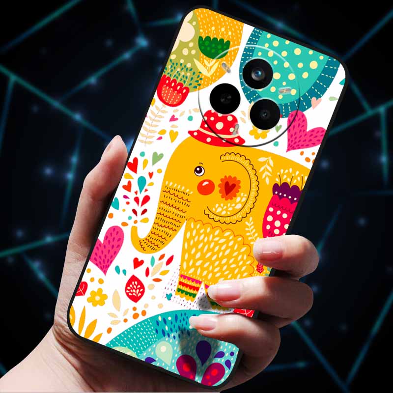 For Realme 14 Pro 5G Case 14Pro+ Soft Silicone Bumper 3D Flowers Emboss Phone Cases for Realme 14 Pro+ Plus Back Covers Shells