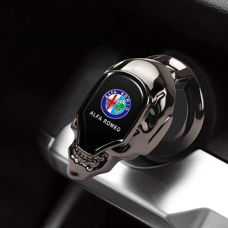 IJOPV1 Car Start Stop Push Button Cover Decoration for Alfa Romeo 147 155 156 159 Mito Giulia GT Giulietta Stelvio Brera 166 Interior