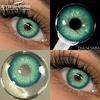 1 пара контактных линз синего цвета, цветные линзы для красоты глаз, макияж, линзы для серых зрачков, годовые косметические линзы, зеленые контакты