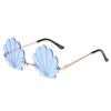 Flower Shape Metal Sun Glasses Unique Funny Shades Rimless  Sunglasses  for Photo Props, Party