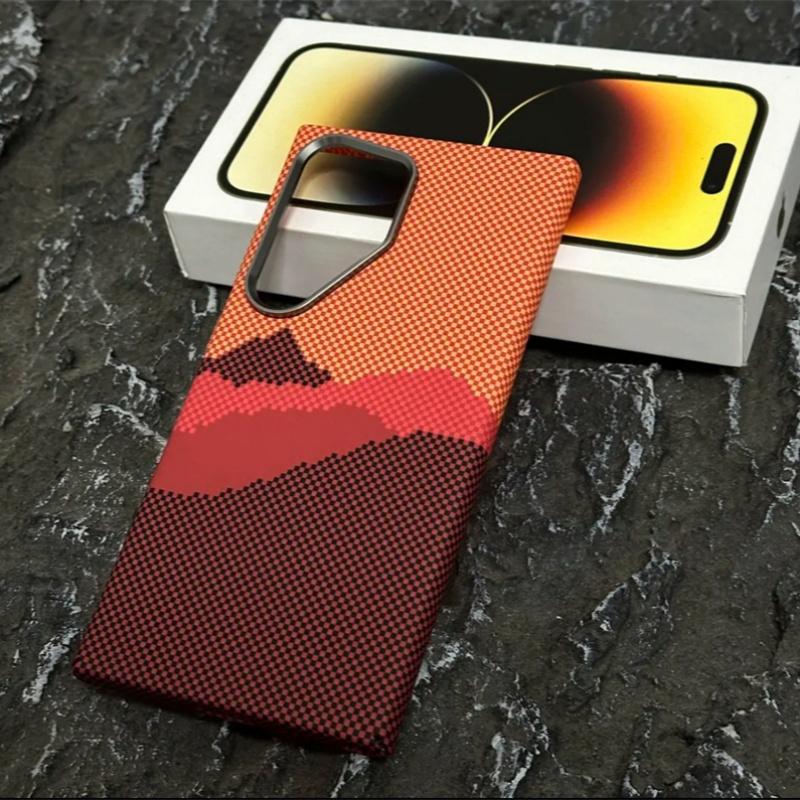 Роскошный чехол из углеродного волокна с беспроводной зарядкой Magsafe для Samsung Galaxy S25 S23 S24 S22Ultra Plus, твердый чехол из сплава с защитой объектива