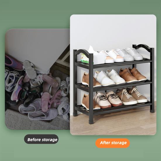 Органайзер для обуви Прочный, выдерживающий большую нагрузку, Многослойный дизайн, Прочная конструкция, Высокая устойчивость, Простая установка, Металлическая полка для обуви