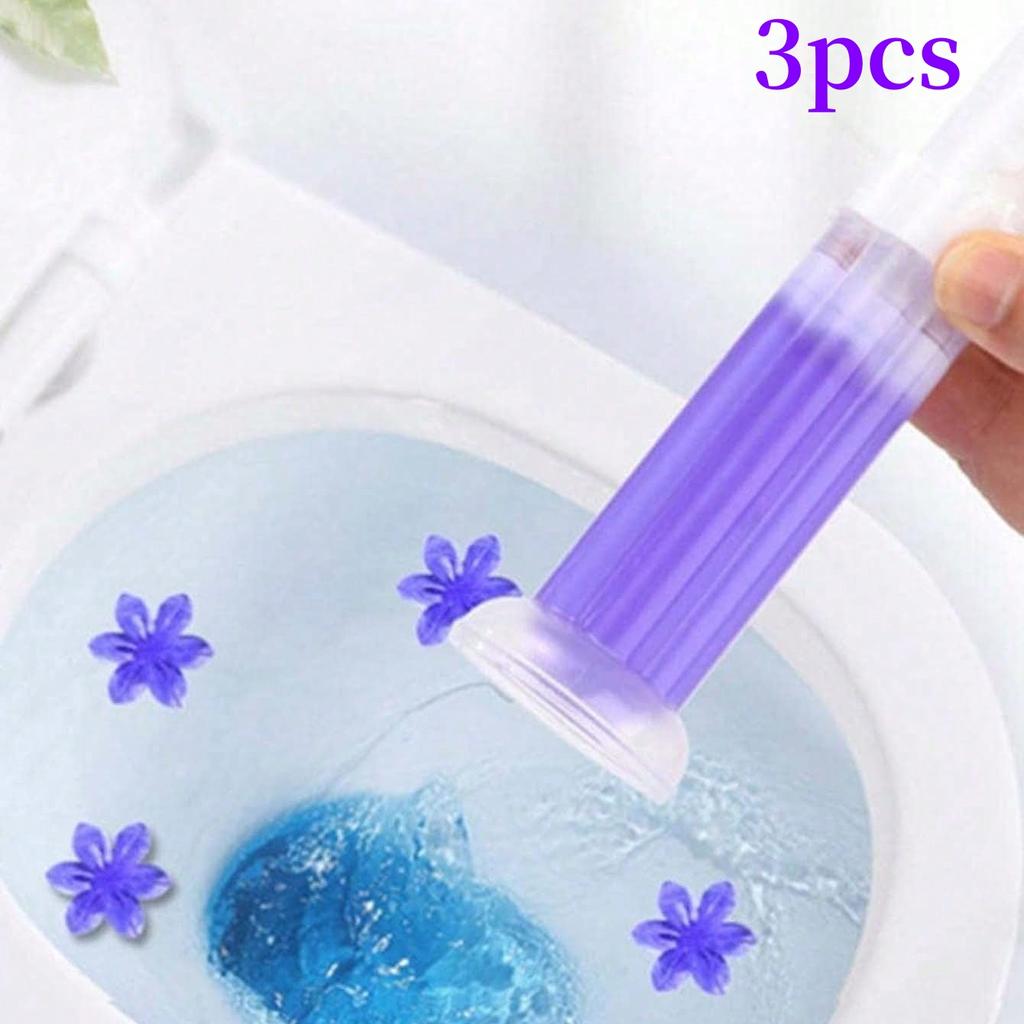3Pcs Toilet Cleaner Gel Fresh Flower Aromatic Drain Toilet Cleaning Detergent Air Freshener Remove Odors Home Bathroom Tools