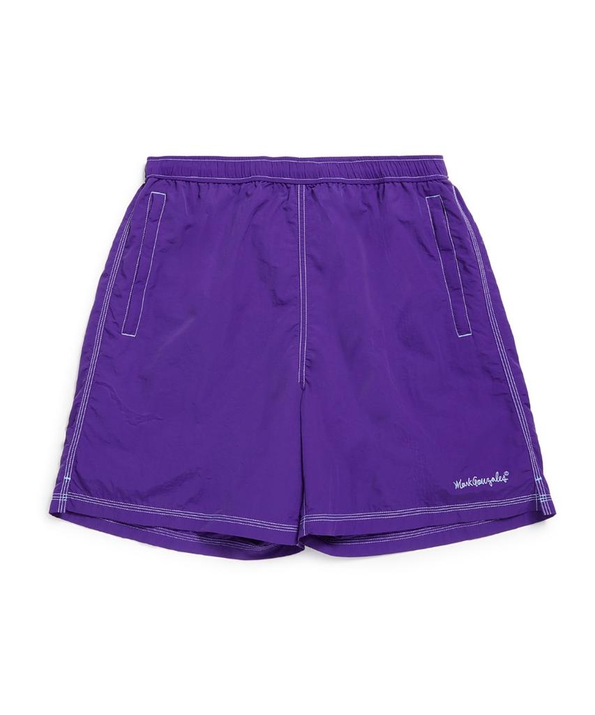 MARK GONZALES Nylon Stitch Detail Short - Purple