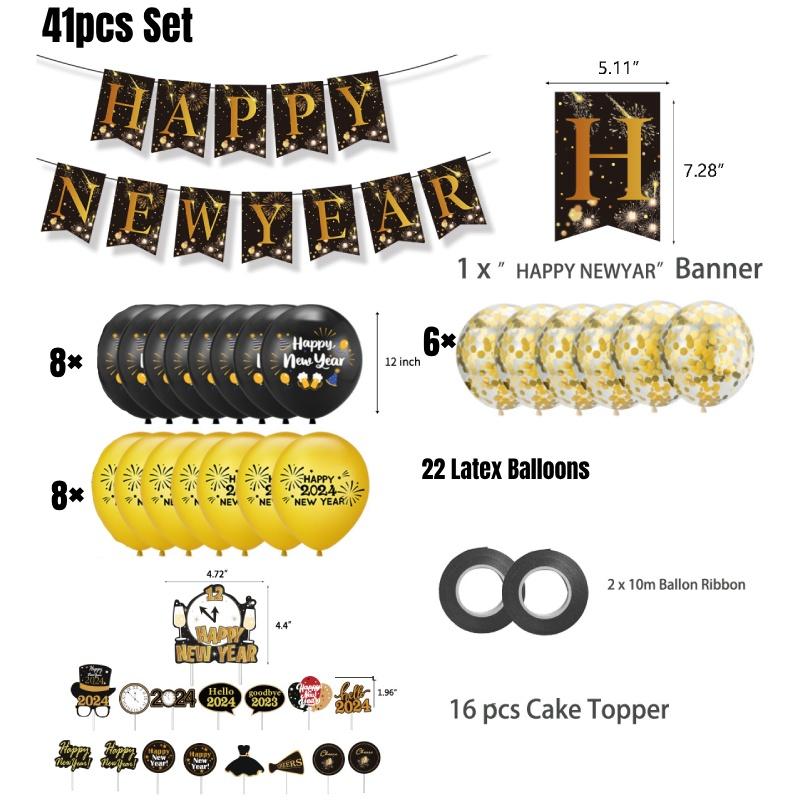 Премиальный набор латексных шаров, идеально подходящий для тематических вечеринок на Новый год и праздничных украшений