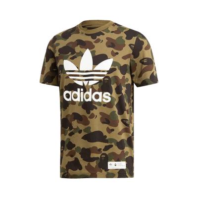Футболка BAPE x adidas adicolor зеленая мужская DP0191