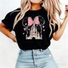 Mouse Castle Shirt Magic Kingdom Family Printed Womens Short Sleeve TShirt American Vintage Fashion Streetwear Cotton