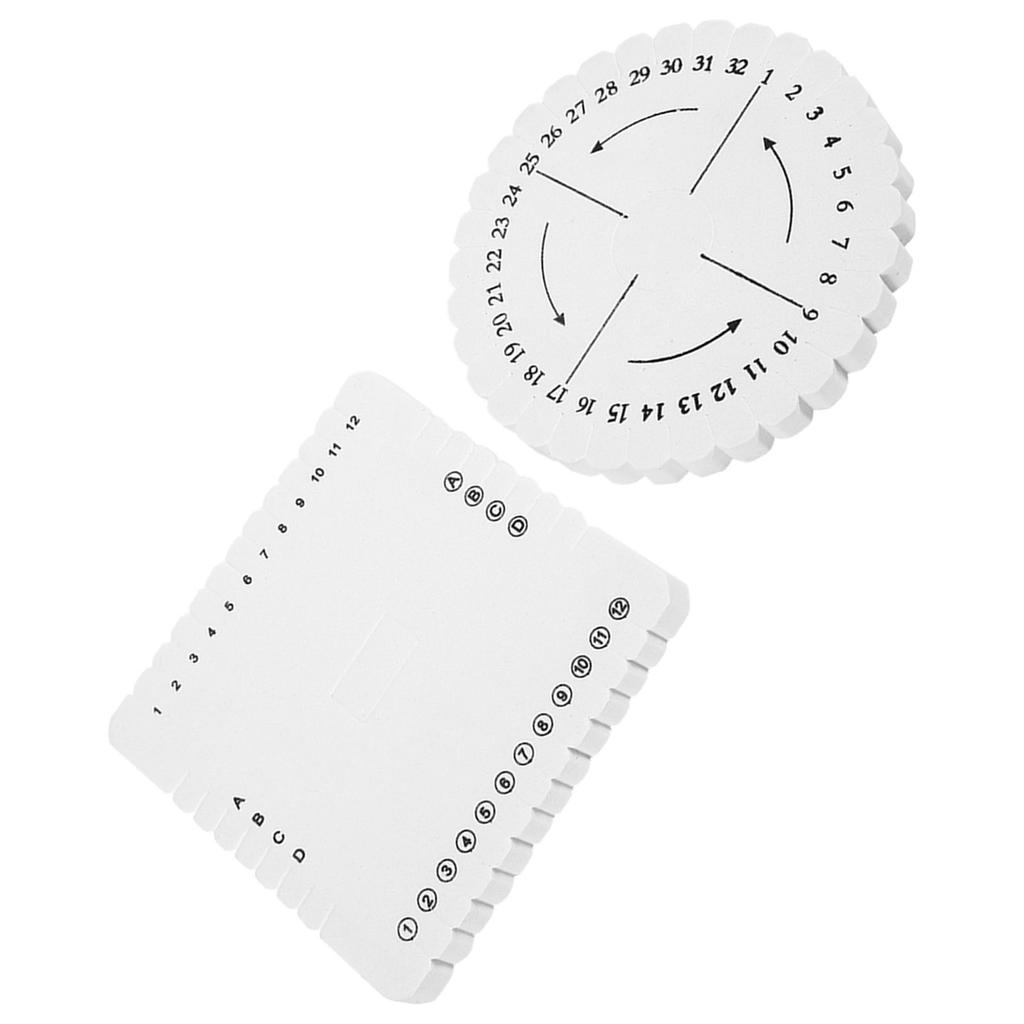 2Pcs Round Square Kumihimo Disc Macrame Braided Cord String Bracelet Handmade Weaving Disk