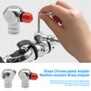 360 Degree Swivel Low Pressure Hose Adapter Brass Chrome Plated Scuba Diving Connector for Hose And 2nd Stage Scuba Diving Regulator