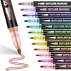 Marker Pen for Smooth Flow Glitter Gel Pen For Drawing Writing On Multiple Surfaces Fade Resistant Art Tools